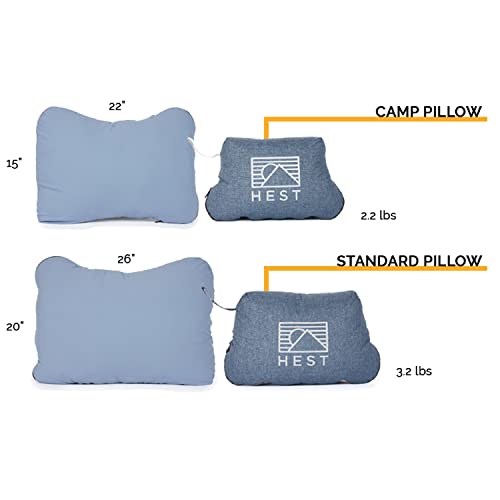 HEST Camp Bundle - Foamy Wide Memory Foam Mattress and Camp Pillow