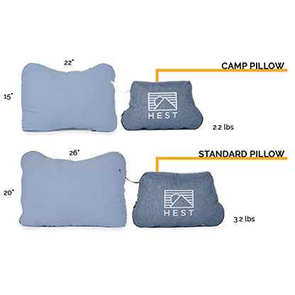 HEST Camp Bundle - Foamy Wide Memory Foam Mattress and Camp Pillow