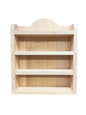 Wood Rack Shelf for Lenox Village Spice Jars 4-Tier Wall Mount Spice Rack for 24 Jars, No Assembly Required Display Organizer for Collectible Mini Spice Houses