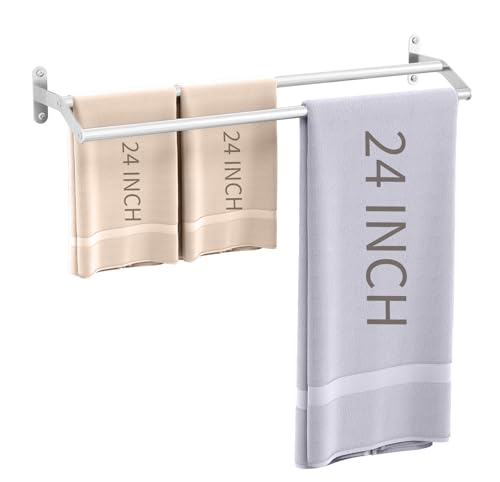 Double Towel Bar for Bathroom Wall 30 Inch, Double Towel Racks for Bathroom Wall Mounted, Stainless Steel Bathroom Towel Holder Towel Hanger (Double Bar-Brushed Nickel, 30 in) - color: Brushed Nickel, size: Double Bar
