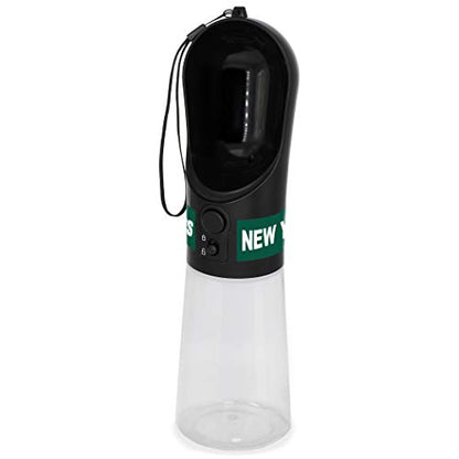 Dog Water Bottle. NFL New York Jets PET Water Bottle. Best Cat Water Bottle. Water Fountain Dispenser for Dogs & Cats. - color: New York Jets