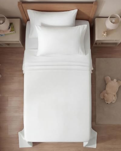 Twin 4 Piece Sheet Set - Comfy Breathable & Cooling - Ultra Soft Hotel Luxury Bedding Set with 8-16 Inch Deep Pockets - 1 Flat & 1 Fitted Sheet & 2 Pillowcases - Cozy, Wrinkle Free & Easy Care - White - color: 01 - White, size: Twin