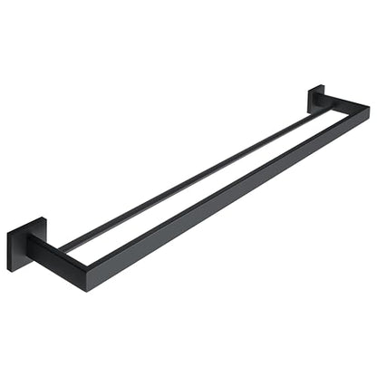 Alise Double Towel Bar, 32" SUS304 Stainless Steel Towel Racks for Bathroom, Long Bathroom Towel Rack Wall Mounted, Heavy Duty Towel Holder, Matte Black - color: Matte Black, size: Double 32 Inch