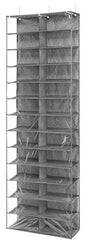Whitmor Over The Door Shoe Shelves - 26 Sections - Crosshatch Gray - size: 26 Pocket Crosshatch Gray