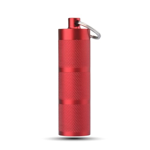 Waterproof Keychain Pill Holder - Compact, Portable, and Secure Pill Box with 3 Compartments - Pocket-Sized Pill Case and Container for Daily Medication on The Go (Wine Red) - color: Wine Red