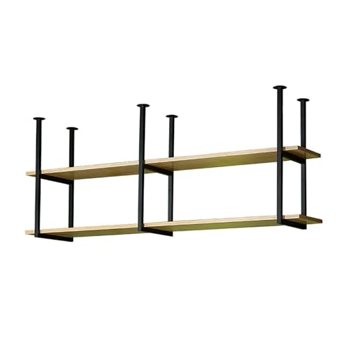 Floating Shelves，Ceiling Shelf Brackets 2 Layer，Wall-Mounted Decorative Rack for Bar Restaurant，Hanging，Easy to Install(Size:120 * 30 * 60cm(47 * 12 * 24IN)) - size: 120*30*60cm(47*12*24IN)