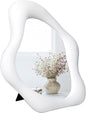 YCHMIR Small Wall Mirror Table Mount Vanity Mirror 10 “L x 8.8 ”W (White) - color: White