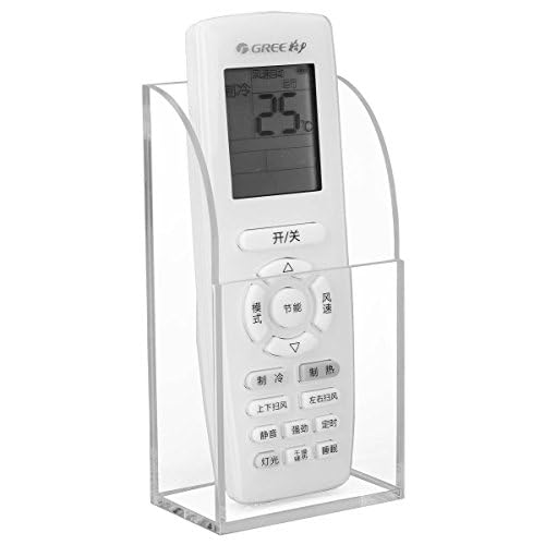 HBlife Acrylic Remote Holder Organizer, Clear TV Remote Control Holder Wall Mount Remote Caddy for Bedside, Media Organizer Storage Box 1 Compartment - style: 1 Compartment