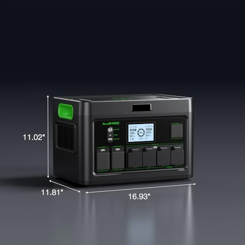 Portable Power Station 2400W (Peak 4800W), 1843.2Wh LiFePO4 Solar Generator, 12 Outlets with 100W USB-C PD Fast Charging, Pure Sine Wave AC for Home Backup, RV Camping, Emergency & Off-Grid Living - color: Sliver