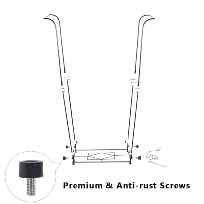 Trash Bag Holder, 30-45 Gallon Metal Garbage Bag Holder, Multi-use Portable Trash Bag Holder Stand, Square Pattern Base Leaf Bag Holder for Patio, Yard, Garden - color: BlackC-1 PC