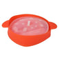 Microwave Popcorn Popper with Handle Lid Collapsible Silicone Popcorn Maker Bowl Use in Microwave or Oven(Red)