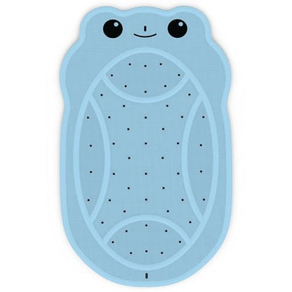 Upgraded Bathtub Mat Non Slip, Kids Bath Mat 30"x 18", Bath Mat for Tub Non Slip with Strong Suction and Textured Surface, Natural Rubber Latex Free PVC Free Safe for Baby, Frog Pattern, Blue - color: Blue