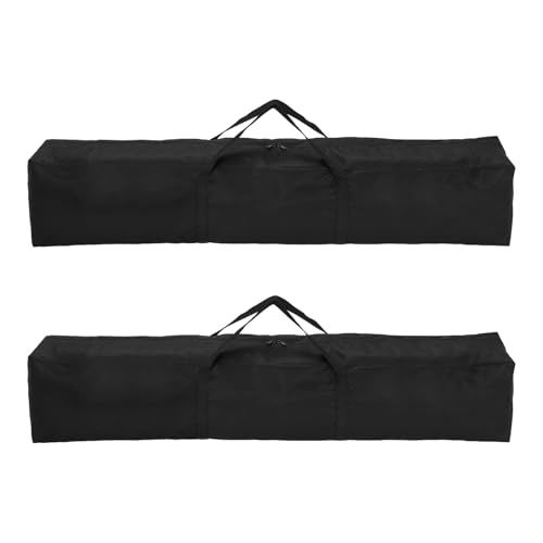 HARFINGTON 2pcs Camping Chair Replacement Bag 47.2" x 7.9" Folding Chair Carry Bag Oxford Cloth Storage Tent Bag with Handle Strap for Travel Outdoor Camping Sports, Black - size: 47.2" x 7.9"