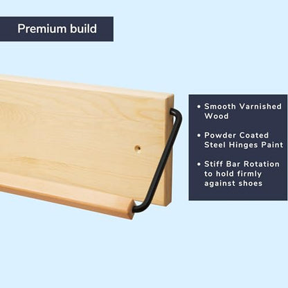 Wall Mounted Shoe Rack - A Wooden, Modern, Slim, and Small Shoe Storage Solution for Shoes and Boots in Narrow Spaces, entryways, or hallways. (30-in-Wide) - size: 30-in-wide (Single)