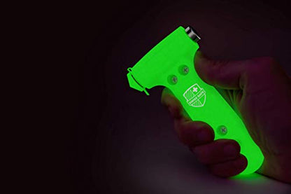 Swiss Safe Durable 5-1 Car Safety Hammer Window Breaker Breaker Tool w/Seatbelt Cutter - Emergency Escape Glass Hammer - Truck, Car Safety Essentials & Accessories - Glow, 1 Pack - color: Glow, size: 1-Pack