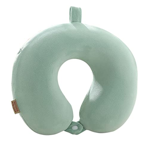GDEOUP Travel Pillow - Memory Foam Neck Pillow Support Pillow,Luxury Compact & Lightweight Quick Pack for Camping,Sleeping Rest Cushion (Green) - color: Green