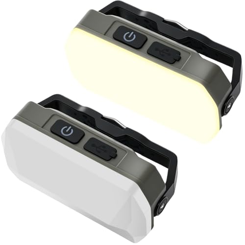 Camping Lights 2Pack, 7500mAh Rechargeable Camp Light, 3 Color Temps Tent Light, Canopy Lights Outdoor, Magnetic Waterproof Camping Essentials for Hurricane, Emergency Power Outages, Work - size: 2Pack