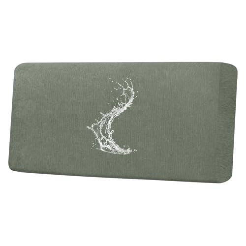 Waterproof Couch Cushion Covers - Stretch Washable Slipcover with Elastic Non-Slip Design, Furniture Protector for Pets,Kids (1 Cushion Loveseat, Green) - color: Green, size: 1 Cushion Loveseat