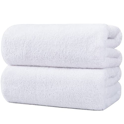 POLYTE Quick Dry Lint Free Microfiber Bath Sheet, 35 x 70 in, Pack of 2 (White) - color: White