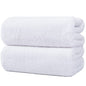 POLYTE Quick Dry Lint Free Microfiber Bath Sheet, 35 x 70 in, Pack of 2 (White) - color: White