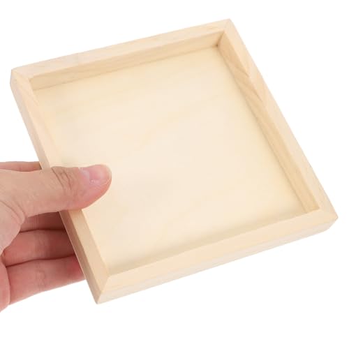 BESPORTBLE 6pcs Unfinished Wooden Serving Trays for Puzzle, Craft, Storage