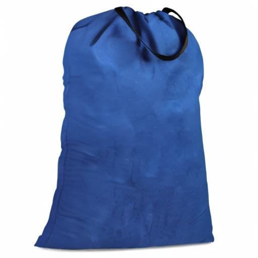 Cotton Canvas Laundry Bag with Handles & Drawstring Straps, Heavy Duty Extra Large Laundry Bags for Laundromat and Household, 25.5x34 Inch, Navy Blue - color: Navy Blue