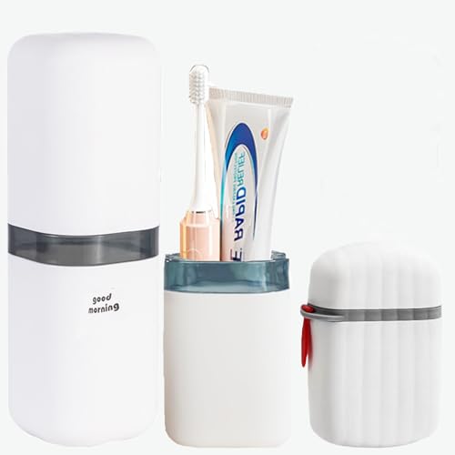 Travel Soap Case and Toothbrush Travel Case Portable Soap Holder Toothbrush Holder with Cover Leakproof Soap Container for Trip Bathroom Camping Gym Outdoor (Blue) - color: Blue