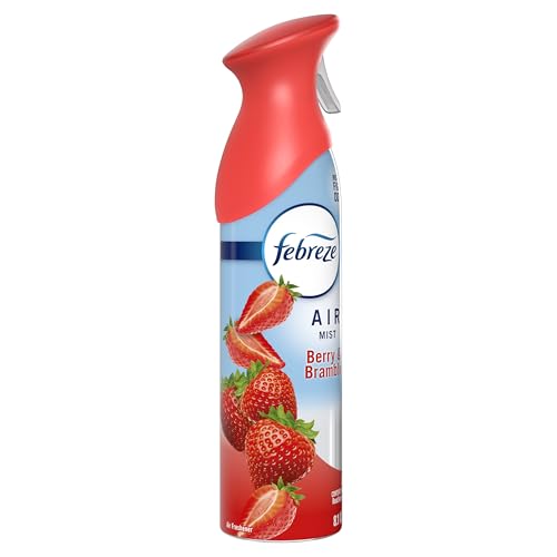 Febreze New & Improved Air Mist, Berry & Bramble Air Freshener, Home and Kitchen Essentials, Odor Fighting Room Spray (Pack of 6) - style: Berry & Bramble