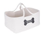 Dog Toy Basket, Cotton Rope Pet Storage Bin with Handles, Woven Organizer for Dog Toys, Leashes, Blankets, Grooming Supplies, Living Room Bedroom, Beige