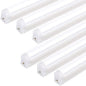 hykolity 6 Pack LED Shop Light 4FT, T5 Integrated Single Fixture, 22W, 2200LM, 6500K Super Bright White, Linkable Shop Light, Utility Shop Lights, Corded Electric with Built-in ON/Off Switch