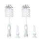 Chemimoso Multifunctional Cleaning Brush, Baby Bottle Brush, Water Bottle Brush Cleaner, Cup Brush, Rotate The Suction Cup to Obtain The Small Bristle Brushes Hidden in Handles, Set B, Grey - color: Grey 2