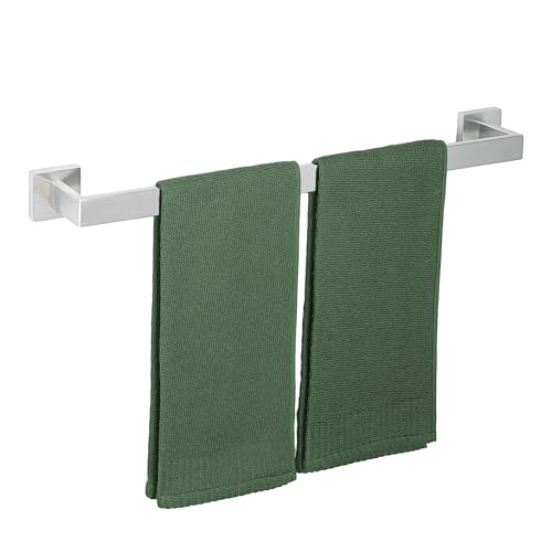 Alise Brushed Nickel Towel Bar, 24 Inch Towel Racks for Bathroom, SUS304 Stainless Steel Towel Holder Wall Mounted, Heavy Duty Towel Hanger for Bathroom & Kitchen (Brushed Nickel) - color: Brushed Nickel, size: Single 24 Inch