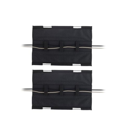 PERFECT POSTURE Mini Mesh Cable Organizer – Clamp-Mounted Under Desk Cable Management System, Flexible Mesh & Standing Desk Compatible – Black, 19” (2-Pack) - color: Black, size: 19" 2 Pack