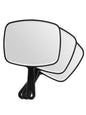 OMIRO Hand Mirror, Black Handheld Mirror with Handle, 6.6" W x 9.2" L, Pack of 3 - size: 9.6"L x 6.3"W - Pack of 3