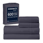 SGI bedding Full XL Bed Sheets Set – Premium 600 TC Egyptian Cotton, Crisp Cooling Sateen Weave, Extra Soft Hotel Collection, Fits Mattresses Up to 16 Inch Deep, Breathable Long Lasting – Dark Grey - color: 03 - Dark Grey, size: Full XL