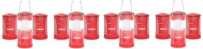 Eveready LED Camping Lantern 360 PRO (12-Pack), Super Bright Tent Lights, Rugged IPX4 Water Resistant LED Lanterns, 100 Hour Run-time (Batteries Included) - color: Red, size: 12 Pack