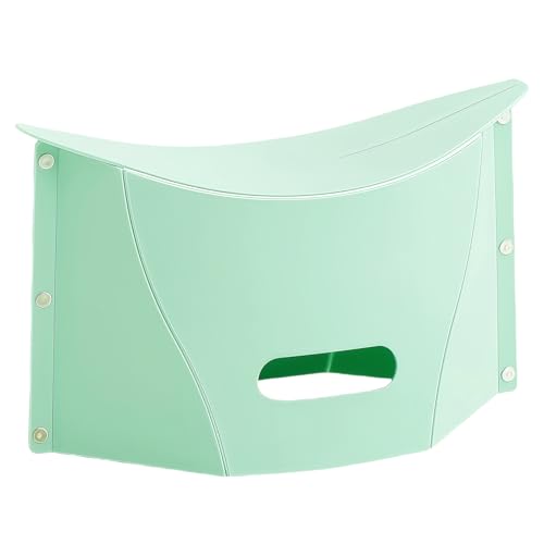 Foldable Stool Portable Chair Lightweight Collapsible Camping Hiking Stools,Small Folding Travel Chairs for Fishing Hiking Tours BBQ Parties Subway Squatty Potty （Light Green） - color: Light Green