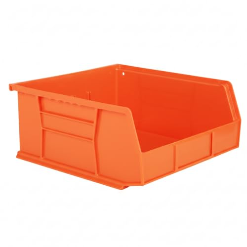 HE HUDSON EXCHANGE 11" x 11" x 5" Plastic Stackable Storage Bin, Orange - color: Orange, size: 1 Pack