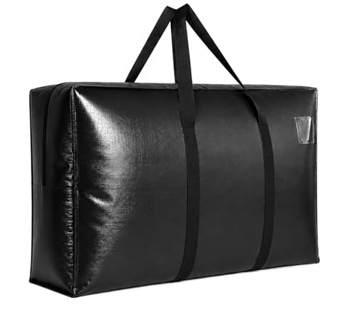 Extra Large Storage Bags, Jumbo Moving Tent Storage Bags, Waterproof Foldable Big Black XXL Duffle Bag for Travel, 42x23x13.5inch - 1PACK - color: Black-1 PACK, size: 42"L x 13.5"W x 23"H