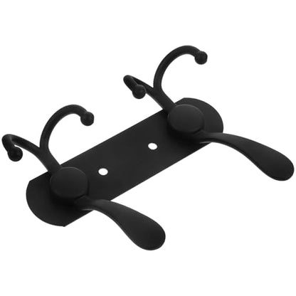 BESPORTBLE Multi-Functional Wall Mounted Storage Hooks, Black Triple Head Utility Hook for Bathroom, Kitchen, Bedroom, Key Hanger and Towel Holder for Home Organization