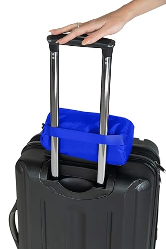 BlueHills Ultra Compact Travel Blanket Pillow in Portable Bag Case Premium Cozy Soft Compact Pack Large Blanket for Airplane Flight Layover Blue - Royal C005 - color: C005-royal