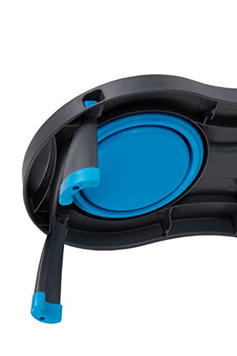 Dexas Pets Double Elevated Pet Feeder, Pro Blue, Small/1 Cup Capacity Bowls (PW1004322194) - color: Pro Blue, size: Small/1 Cup Capacity Bowls