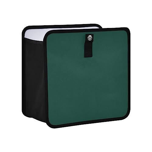 MCHIVER Hunter Green Car Trash Can for Frontseat Backseat Headrest Foldable Vehicle Garbage Bags Automotive Organizer Dustbin Trash Bin Container Waster Baskets Car Accessories 11x11x5.9in - color: Hunter Green, size: Medium
