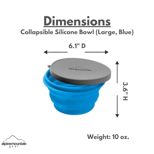 Collapsible Silicone Bowl (Large (Blue)) - color: Large (Blue)