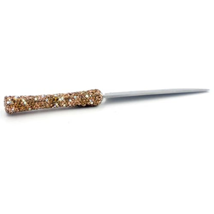 Bling Rhinestone Crystal Dazzling Culinary Utensils Travel Set for Office, Lunch, and Travel (3, golden) - color: Golden