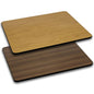 Flash Furniture Glenbrook 30" x 48" Rectangular Table Top with Natural or Walnut Reversible Laminate Top - color: Natural/Walnut, size: 30" x 48" Rectangular