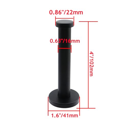 Wall Hooks Heavy Duty Coat Hooks Stainless Steel Clothes Hanger for Hanging Bathroom Towels Handbag Black 4-inch Length with 16mm Shank Dia - Pack of 6 - color: Black, size: 4" Length 16mm Shank