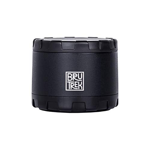 BruTrek® by Planetary Design CarGo Can, Stainless Steel Storage Container, Magnetic Bottom, Airscape® Inner Lid Keeps Grounds Fresh, On The Go Store Herbs Coffee Spices Tea and More | 4 fl.oz