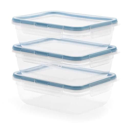 Snapware Food Storage Containers, Plastic, 8.5-Cup, Rectangular | Leakproof & Airtight | BPA-Free | Microwave & Dishwasher Safe | Pack of 6 - size: 6 Pack, style: 8.5 Cup