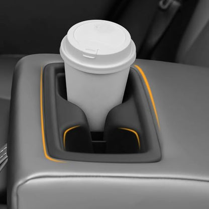 Rear Cup Holder Compatible with Toyota 2026 RAV4 LE SE XLE XSE Limited Hybrid Accessories Silicone Material Insert Center Console Organizer - color: for Toyota 2026 RAV4 (Rear)
